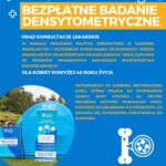 Plakat informacyjny – bezpłatne badania densytometryczne w kierunku osteoporozy dla kobiet powyżej 40 roku życia w ramach programu profilaktyki na Dolnym Śląsku